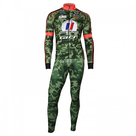 Tenue Cycliste Manches Longues et Collant à Bretelles 2018 Armee De Terre N001